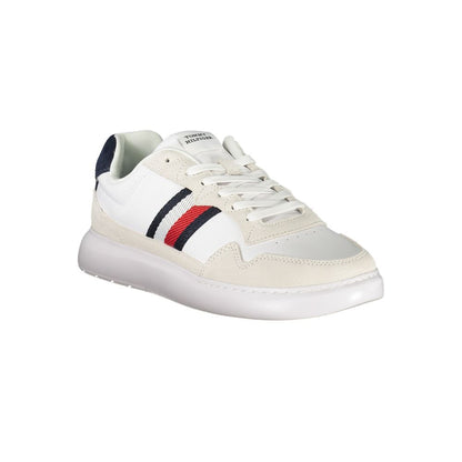 Tommy Hilfiger White Polyurethane Men Sneaker