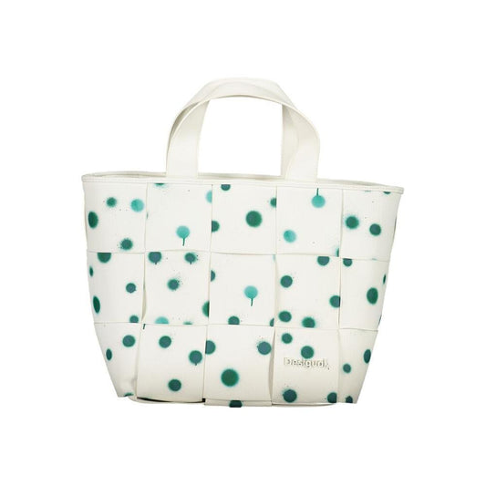 Desigual White Polyethylene Handbag 1728,67403481248,Bags,Desigual,Handbags - Women - Bags,New with tags,White,Women,Women - Bags Desigual DE-28956