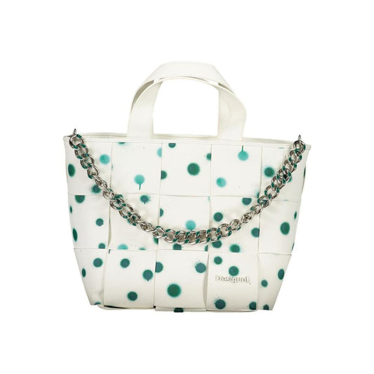 Desigual White Polyethylene Handbag 1728,67403481248,Bags,Desigual,Handbags - Women - Bags,New with tags,White,Women,Women - Bags Desigual DE-28956