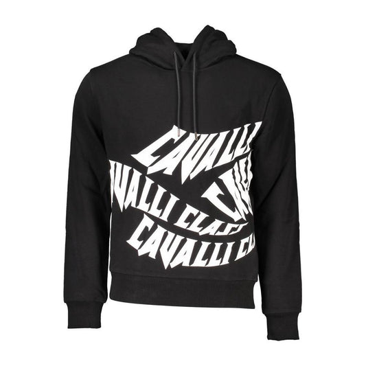 Cavalli Class Black Cotton Men Sweater
