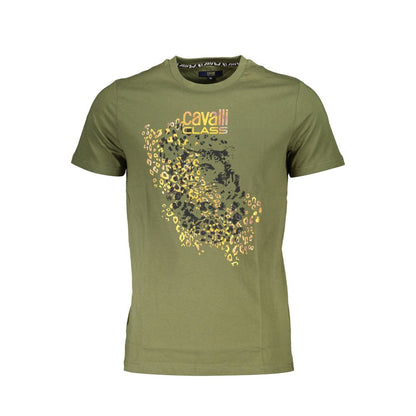 Cavalli Class Verde Cotton Men T-Shirt