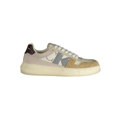 Calvin Klein Beige Polyurethane Men Sneaker