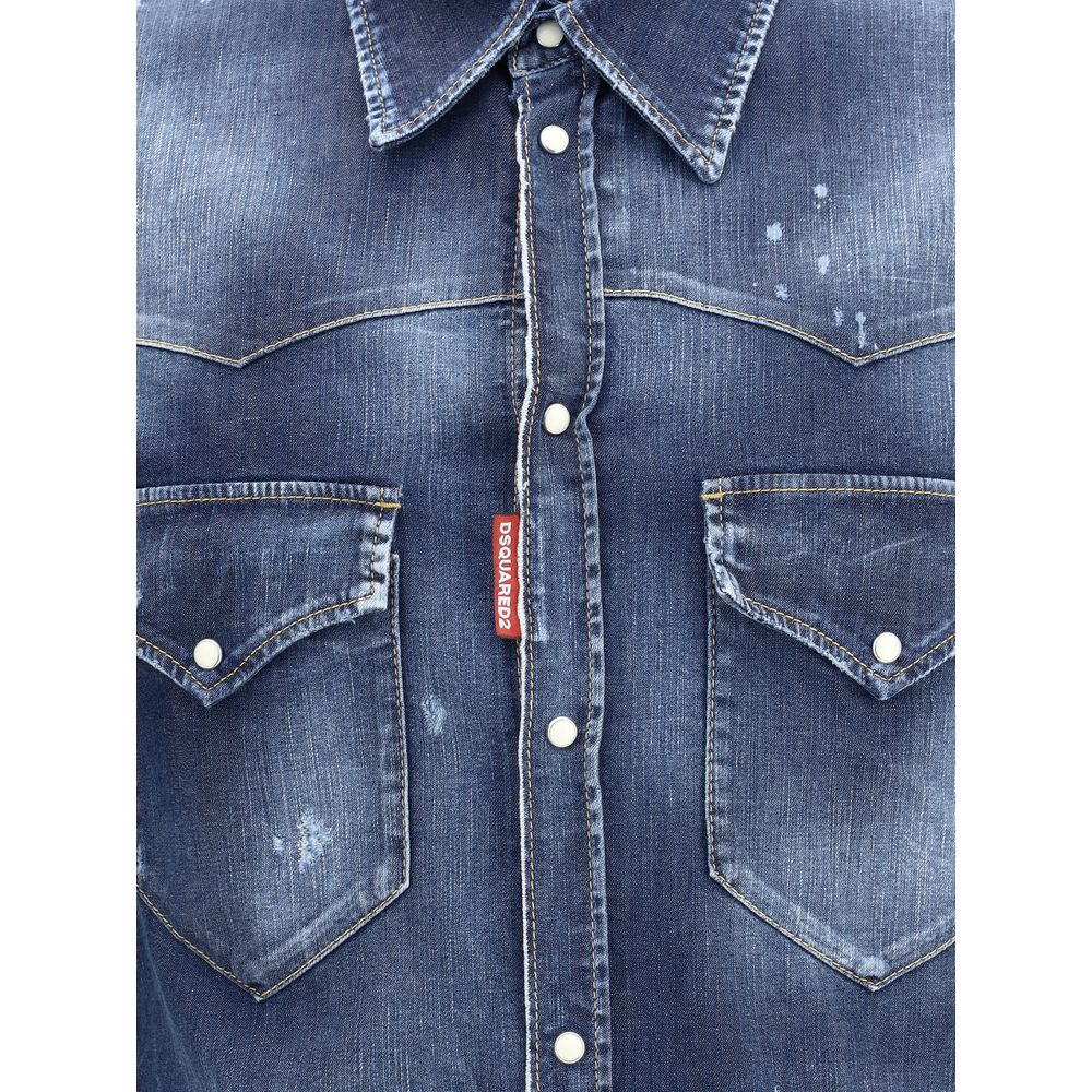 Dsquared² Blue Denim Shirt Dsquared²