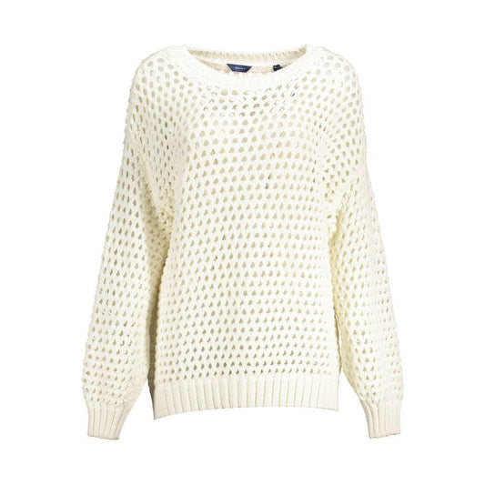 Gant White Cotton Women Sweater 1728,67403481248,Clothing,Gant,L,M,New with tags,Sweaters - Women - Clothing,White,Women,Women - Clothing,XL Gant GA-14738-L