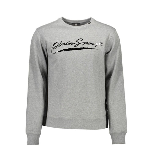 Plein Sport Grigio Cotton Men Sweatshirt