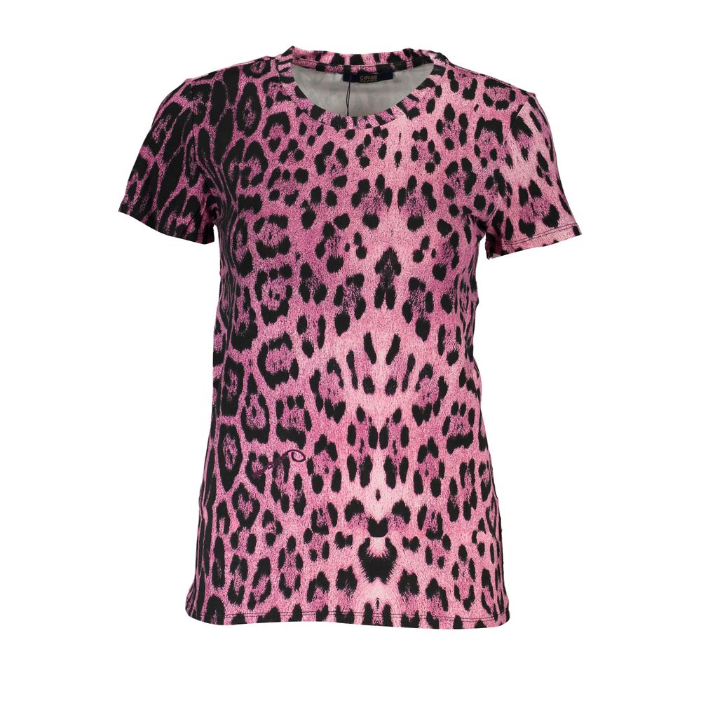 Cavalli Class Pink Cotton T-Shirt Cavalli Class