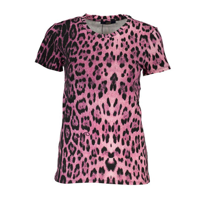 Cavalli Class Pink Cotton T-Shirt Cavalli Class