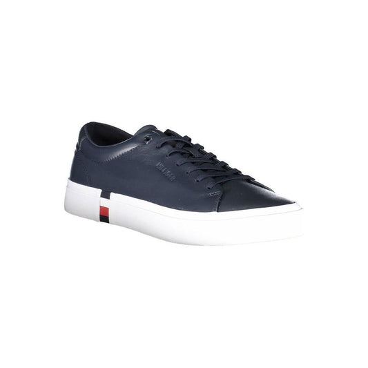 Tommy Hilfiger Blue Leather Men Sneaker