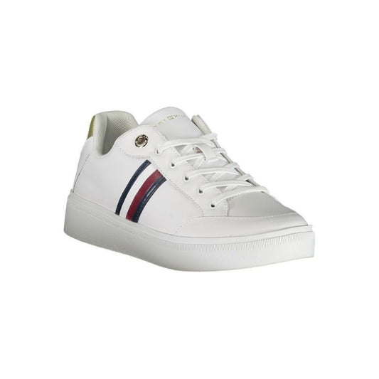 Tommy Hilfiger White Leather Women Sneaker 1728,67403481248,EU37/US7,EU38/US8,EU39/US9,EU40/US10,New with tags,Shoes,Sneakers - Women - Shoes,Tommy Hilfiger,White,Women,Women - Shoes Tommy Hilfiger TO-25010-EU37/US7