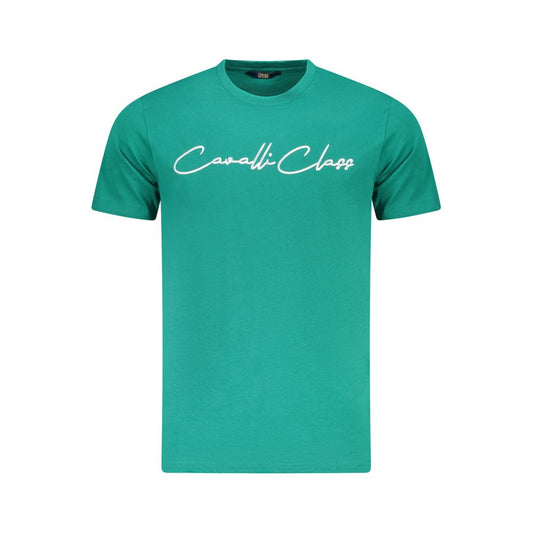 Cavalli Class Verde Cotton Men T-Shirt