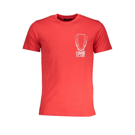 Cavalli Class Red Cotton T-Shirt Cavalli Class