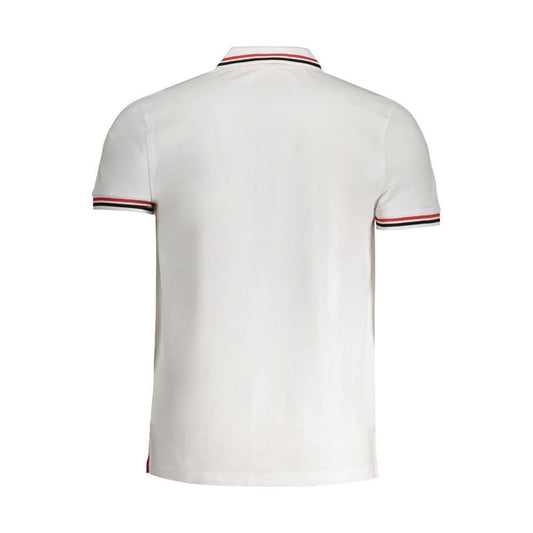 Cavalli Class White Cotton Polo Shirt