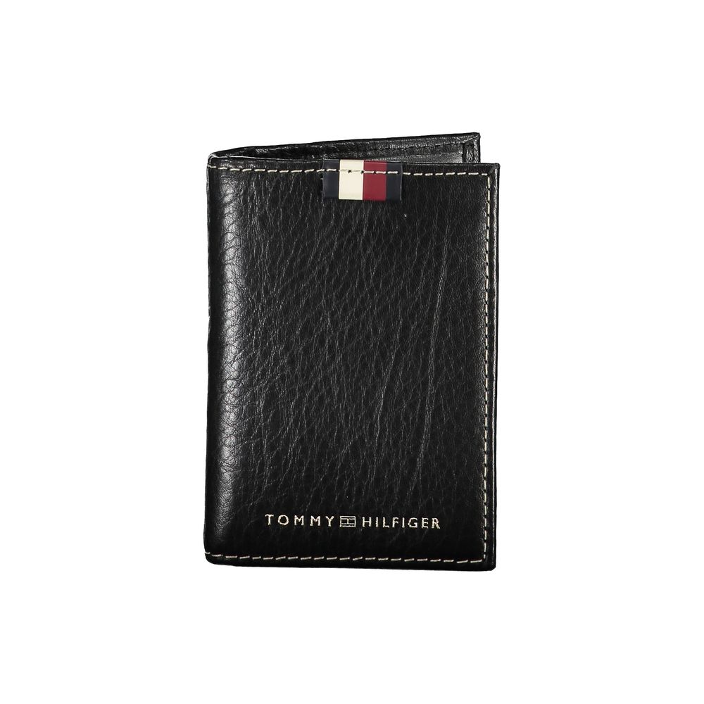 Tommy Hilfiger Black Leather Men Wallet
