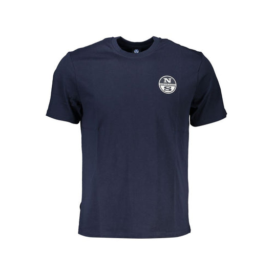 North Sails Blu Cotton Men T-Shirt