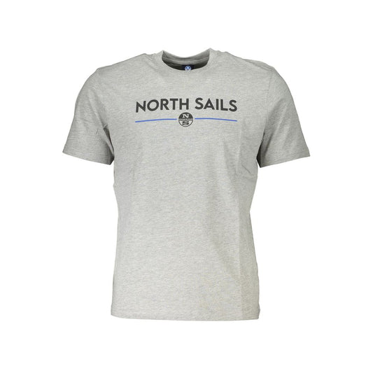North Sails Grigio Cotton Men T-Shirt
