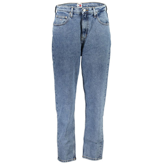 Tommy Hilfiger Blue Cotton Mom Jeans Tommy Hilfiger