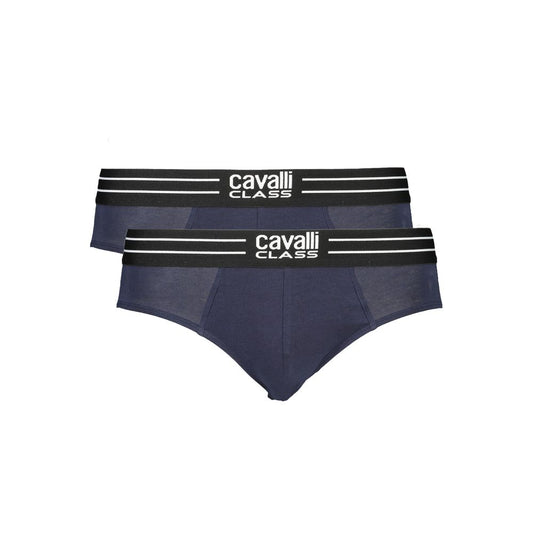 Cavalli Class Blue Cotton Briefs