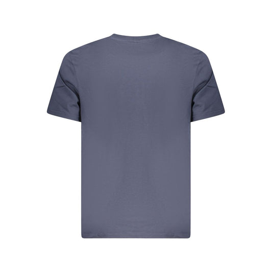 Lee blue cotton men's t-shirt, regular fit, short sleeve, crew neck, 100% cotton, timeless style, subtle Lee logo, back view.