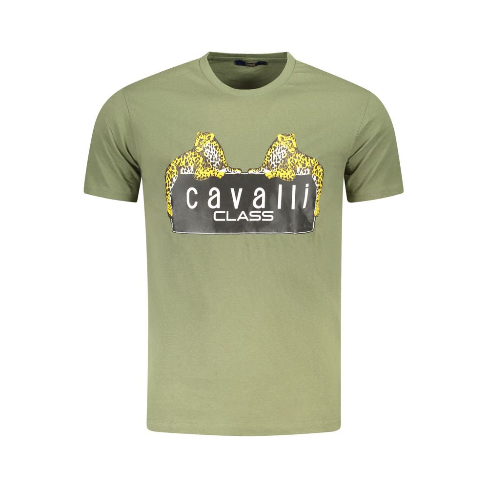 Cavalli Class Verde Cotton Men T-Shirt