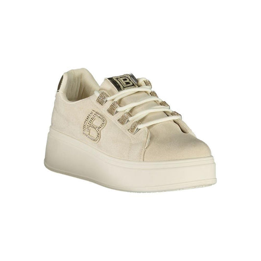 Laura Biagiotti Beige Polyester Women Sneaker 1728,67403481248,Beige,EU39/US9,EU40/US10,EU41/US11,Laura Biagiotti,New with tags,Shoes,Sneakers - Women - Shoes,Women,Women - Shoes Laura Biagiotti LA-36476-EU39/US9