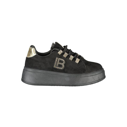Laura Biagiotti Black Polyester Women Sneaker 1728,67403481248,Black,EU36/US6,EU38/US8,EU39/US9,EU40/US10,Laura Biagiotti,New with tags,Shoes,Sneakers - Women - Shoes,Women,Women - Shoes Laura Biagiotti LA-36479-EU38/US8
