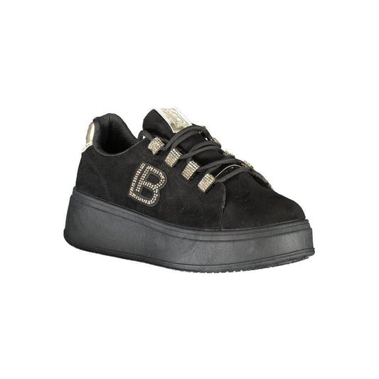Laura Biagiotti Black Polyester Women Sneaker 1728,67403481248,Black,EU36/US6,EU38/US8,EU39/US9,EU40/US10,Laura Biagiotti,New with tags,Shoes,Sneakers - Women - Shoes,Women,Women - Shoes Laura Biagiotti LA-36479-EU38/US8