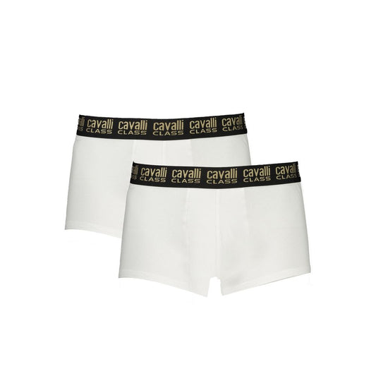 Cavalli Class White Cotton Boxers