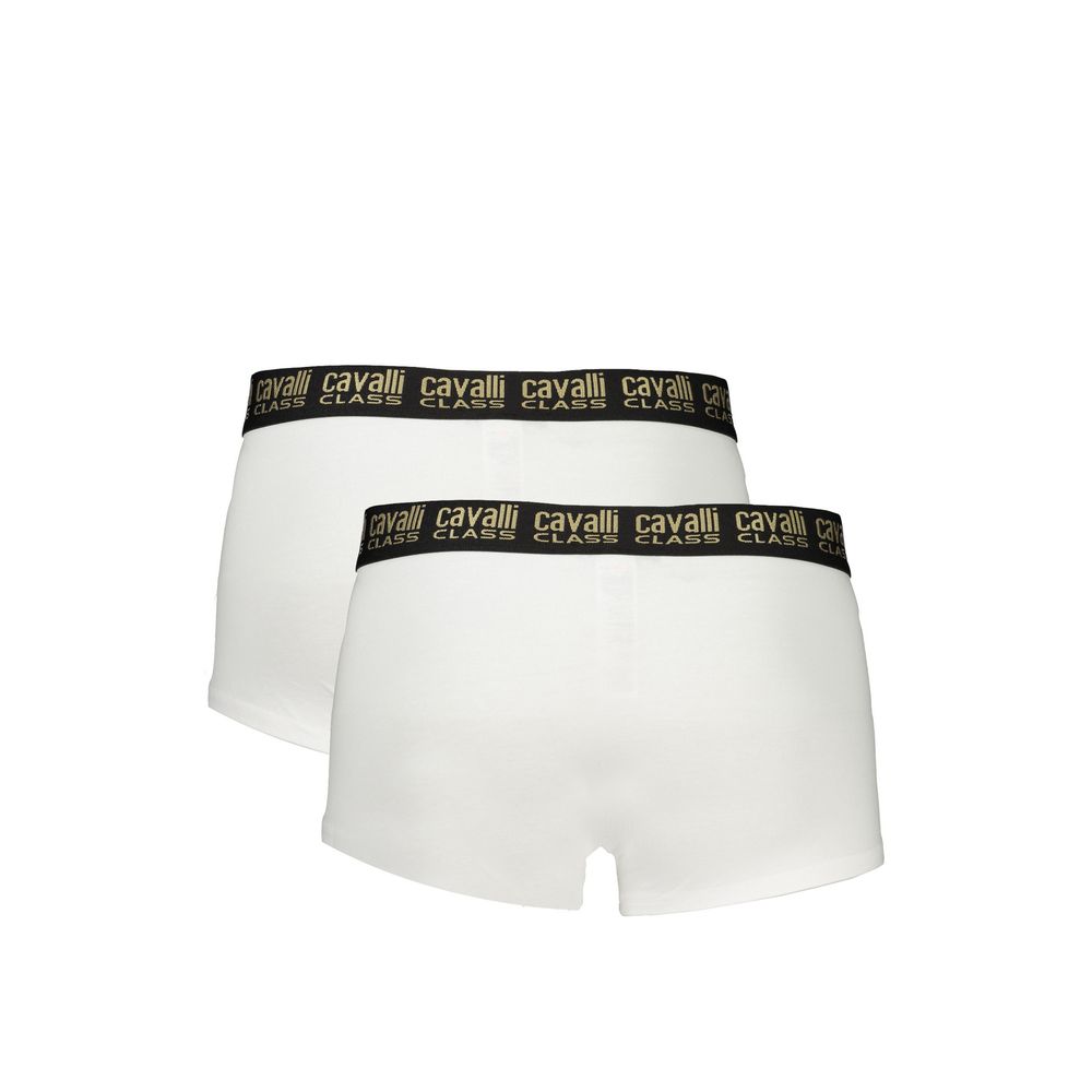 Cavalli Class White Cotton Boxers Cavalli Class