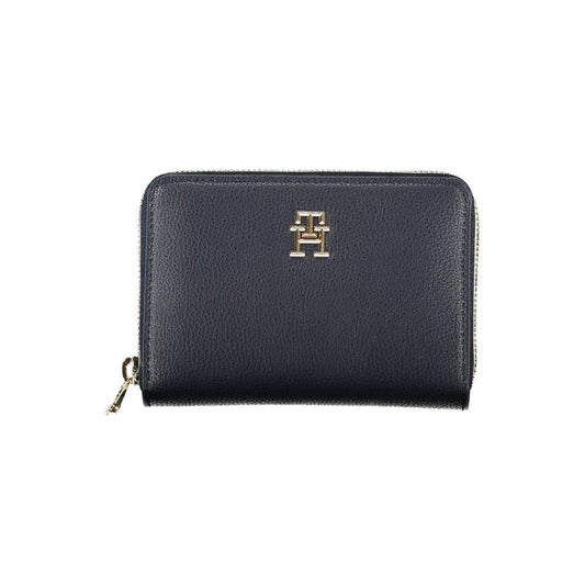 Tommy Hilfiger Sleek Blue Multipurpose Wallet with Zip Closure 1728,67403481248,Bags,Blue,New with tags,Tommy Hilfiger,Wallets - Women - Bags,Women,Women - Bags Tommy Hilfiger TO-27148