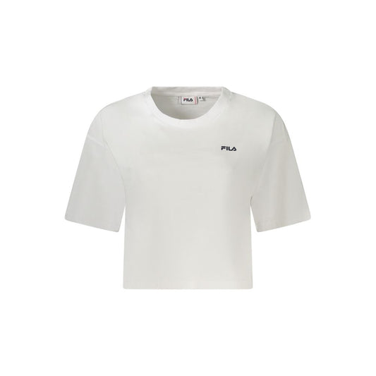 Fila White Organic Cotton Women T-Shirt