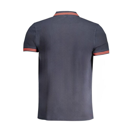 Cavalli Class Blue Cotton Polo Shirt