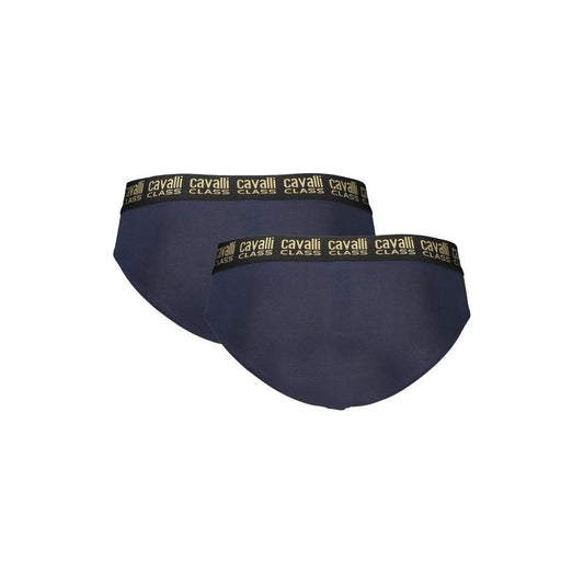 Cavalli Class Blue Cotton Mens Underwear