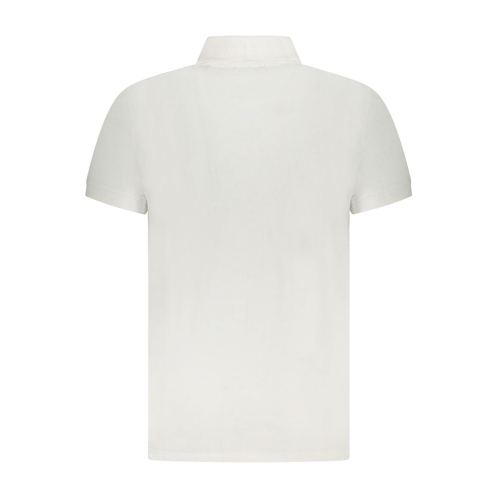Cavalli Class White Cotton Mens Polo Shirt