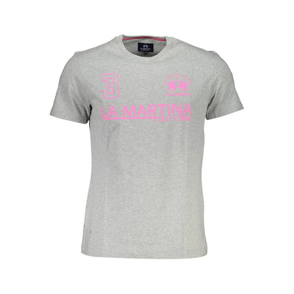 La Martina Grigio Cotton Men T-Shirt
