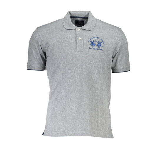 La Martina Grigio Cotton Men Polo