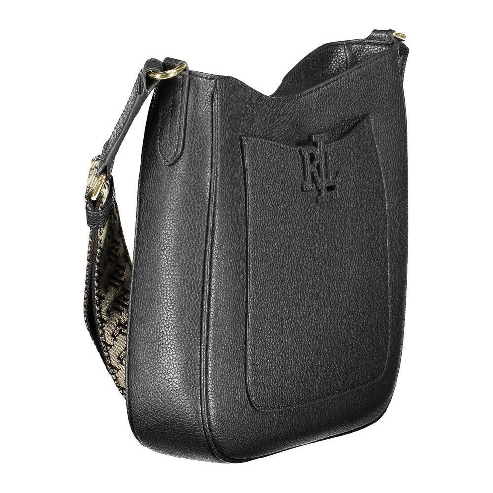 Ralph Lauren Nero Leather Women Shoulder Bag