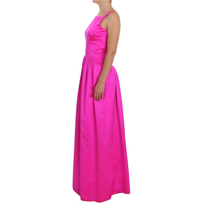 Dolce & Gabbana Pink Silk Long Sheath Ball Gown Dress Dolce & Gabbana