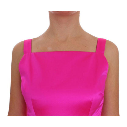 Dolce & Gabbana Pink Silk Long Sheath Ball Gown Dress Dolce & Gabbana