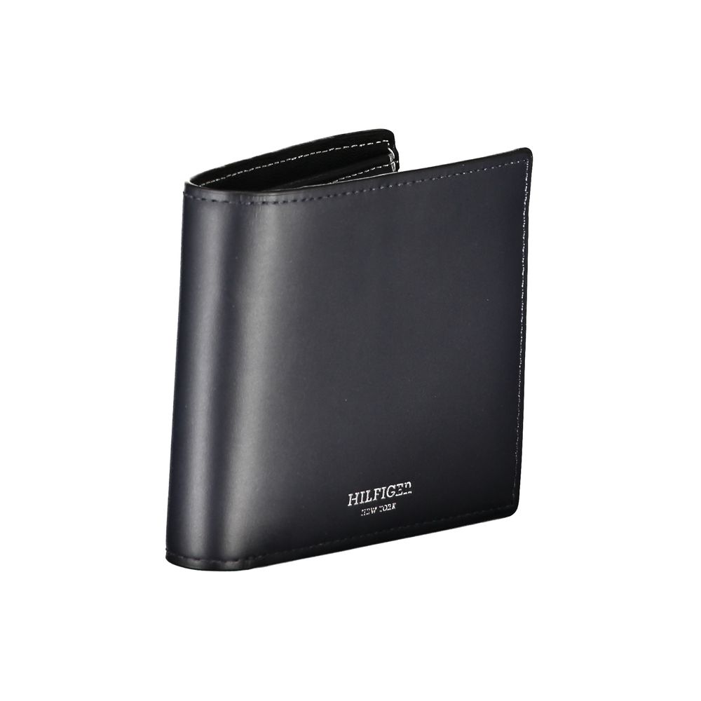 Tommy Hilfiger Blue Leather Wallet Tommy Hilfiger