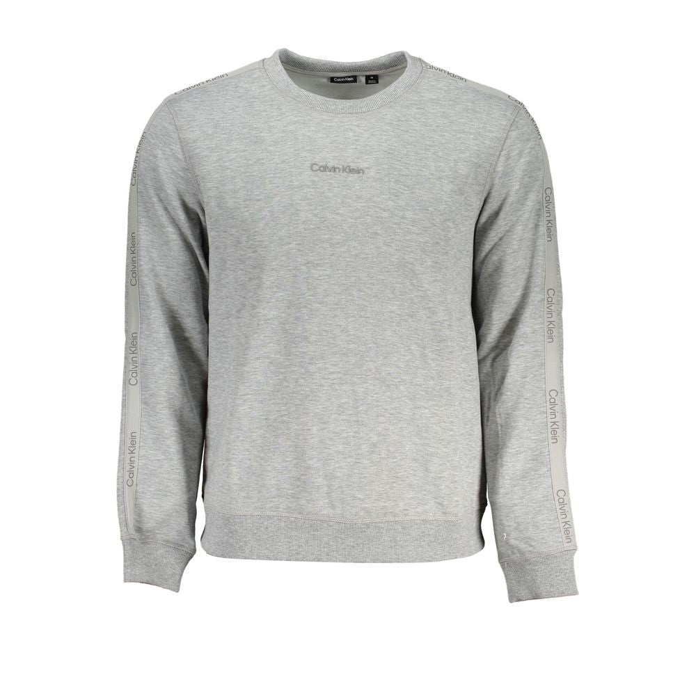 Calvin Klein Grigio Polyester Men Sweatshirt 1728,67403481248,Calvin Klein,Clothing,Gray,Men,New with tags,Sweaters - Clothing,Sweatshirts - Sweaters - Clothing,XL,XXL