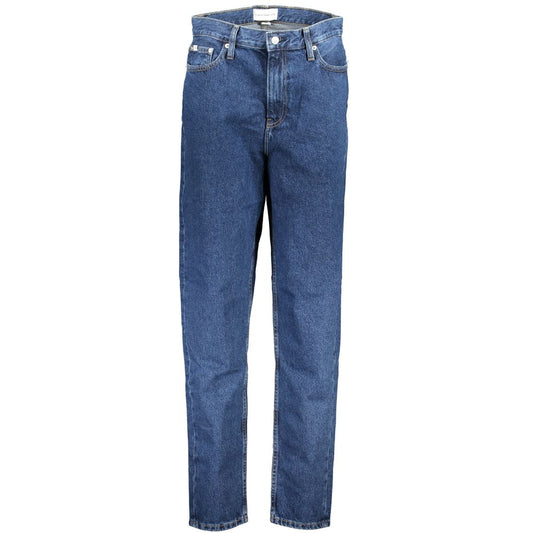 Calvin Klein Blu Cotton Women Jeans 1728,67403481248,Blue,Calvin Klein,Clothing,Jeans Denim - Clothing,Mom Jeans - Jeans Denim - Clothing,New with tags,W28 | L32,Women