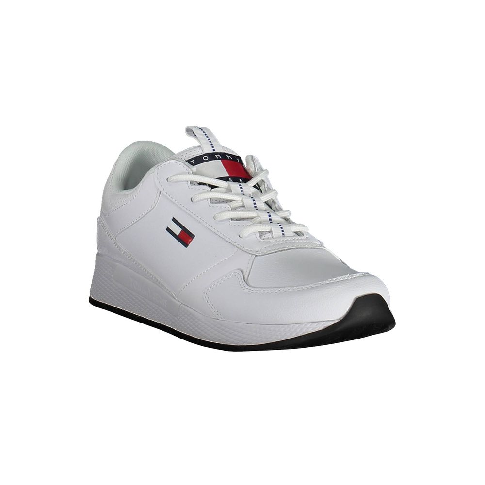 Tommy Hilfiger White Polyurethane Men Sneaker