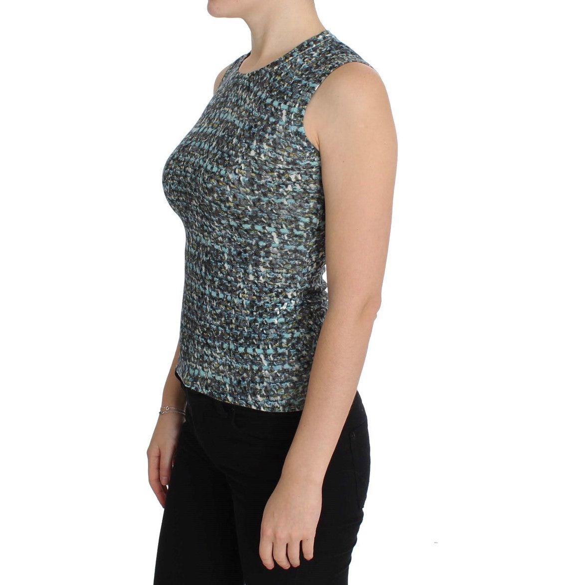 Dolce & Gabbana Blue Wool Sweater Sleeveless Pullover Dolce & Gabbana
