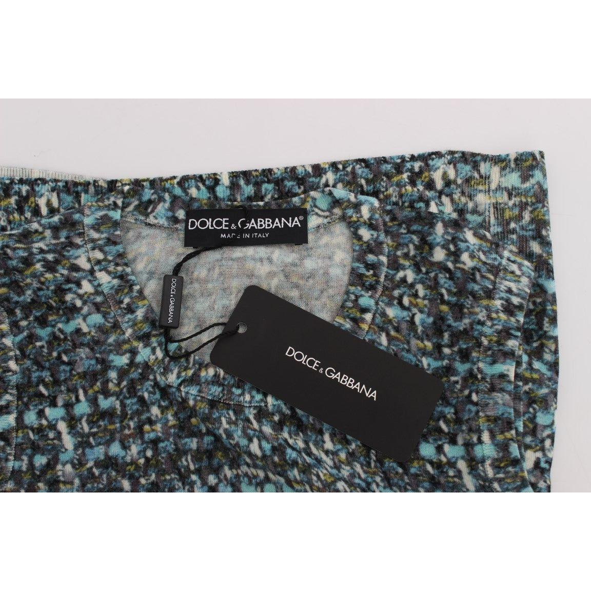 Dolce & Gabbana Blue Wool Sweater Sleeveless Pullover Dolce & Gabbana