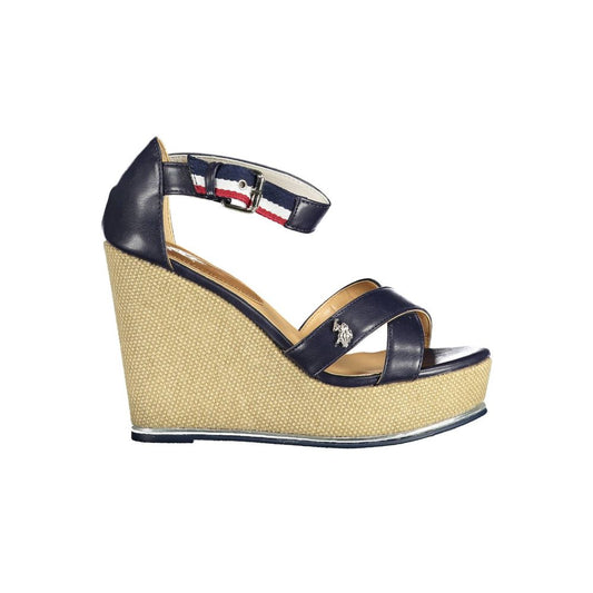 U.S. POLO ASSN. Blue Cotton Women Sandal U.S. POLO ASSN.