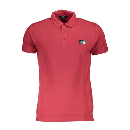 Cavalli Class Rosso Cotton Men Polo Cavalli Class