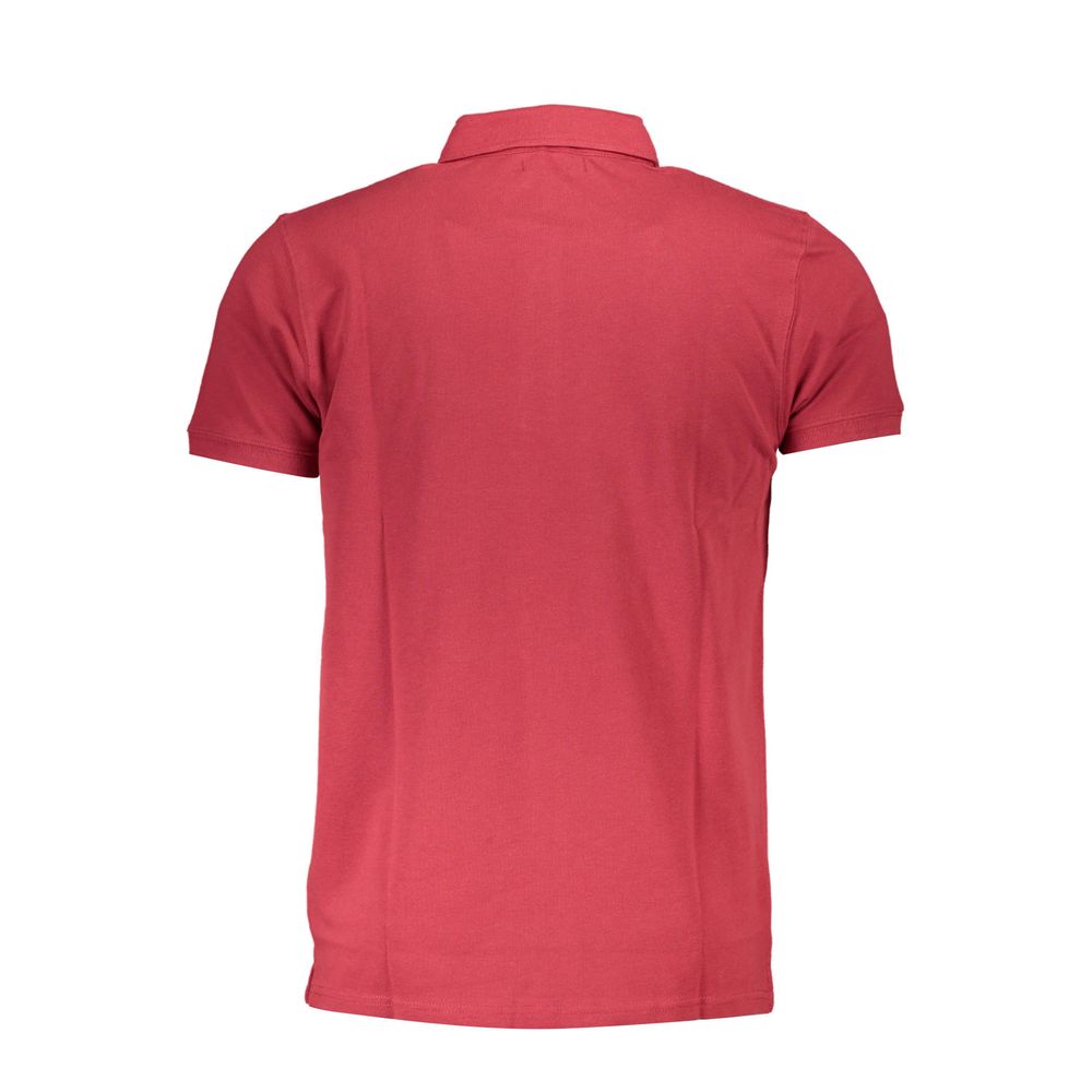 Cavalli Class Rosso Cotton Men Polo Cavalli Class