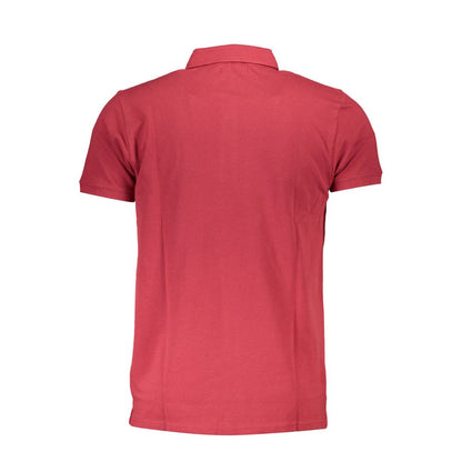 Cavalli Class Rosso Cotton Men Polo Cavalli Class