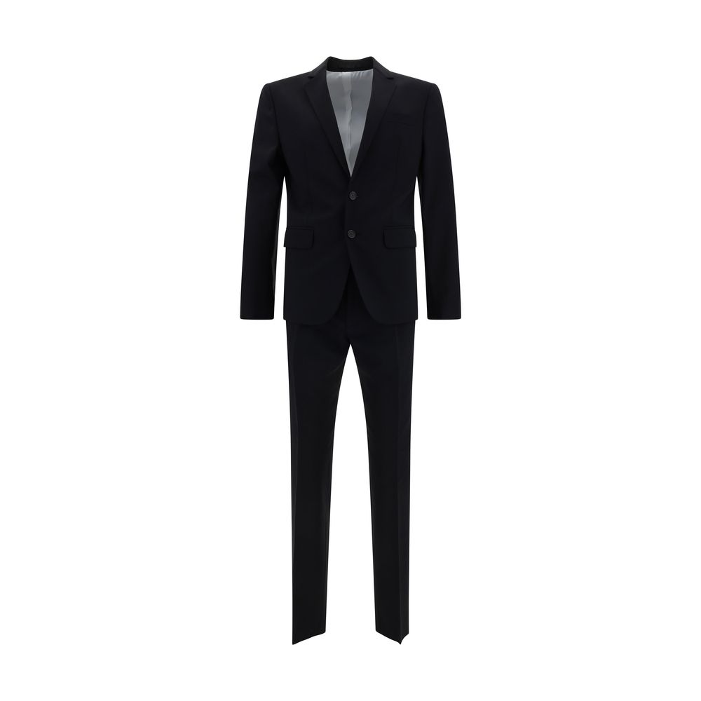Dsquared² Black Fleece Wool Two-Piece Suit