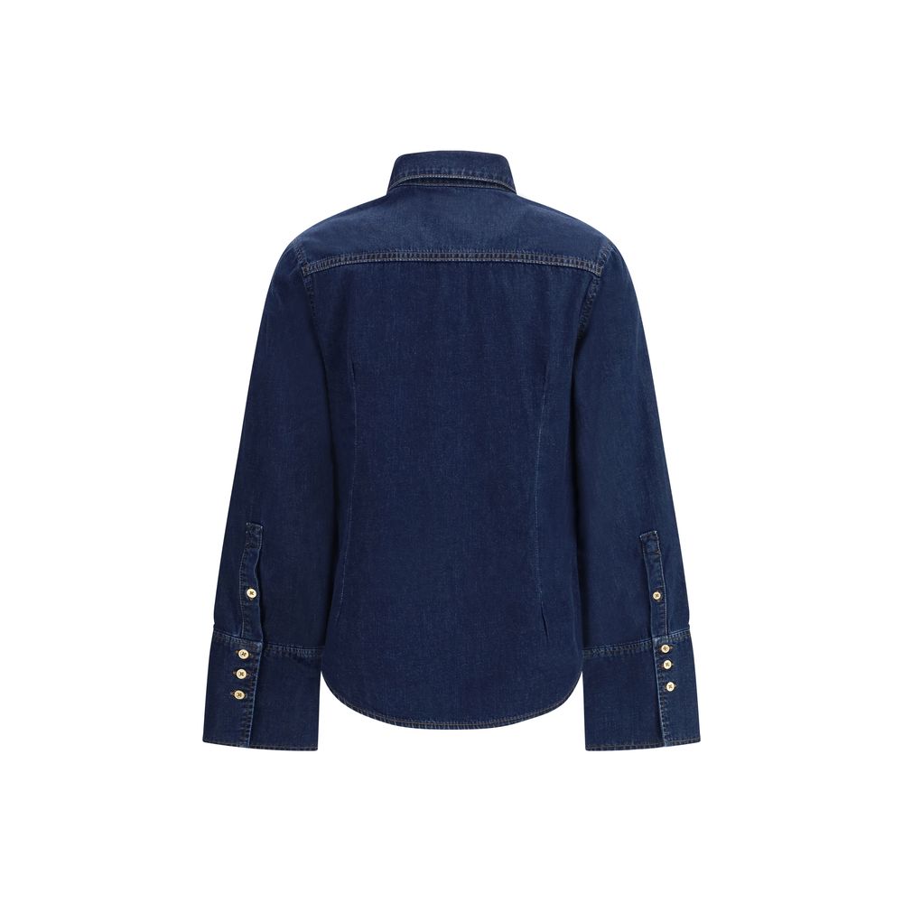 7FOR Blue Denim Shirt 1728,72470364320,7FOR,Blue,Clothing,Denim - Shirts - Clothing,L,New with tags,Shirts - Clothing,Women